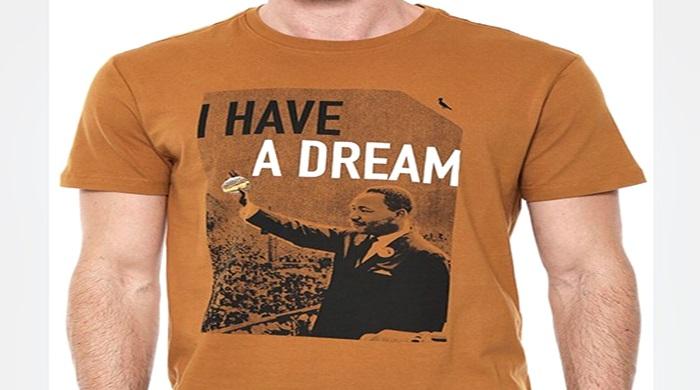 Marca de moda causa polêmica ao brincar com frase de Martin Luther King Jr.