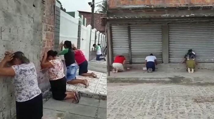 Surto de coronavírus leva evangélicos a orarem de joelhos nas ruas da cidade pelo Brasil