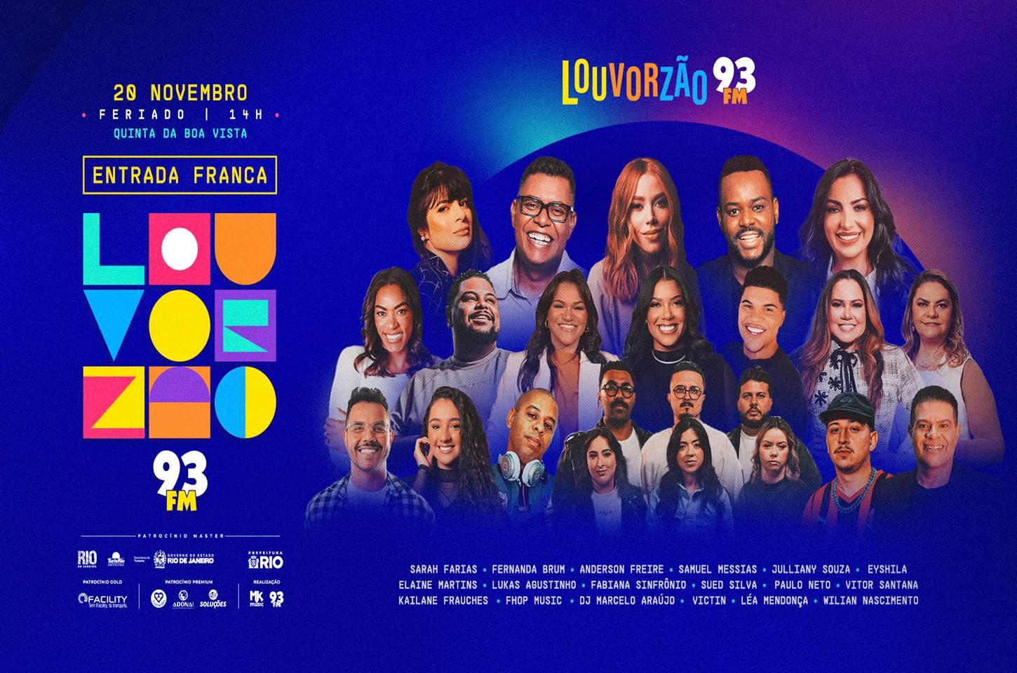 Louvorzão 93 promove grande show na Quinta da Boa Vista no feriado de 20 de novembro