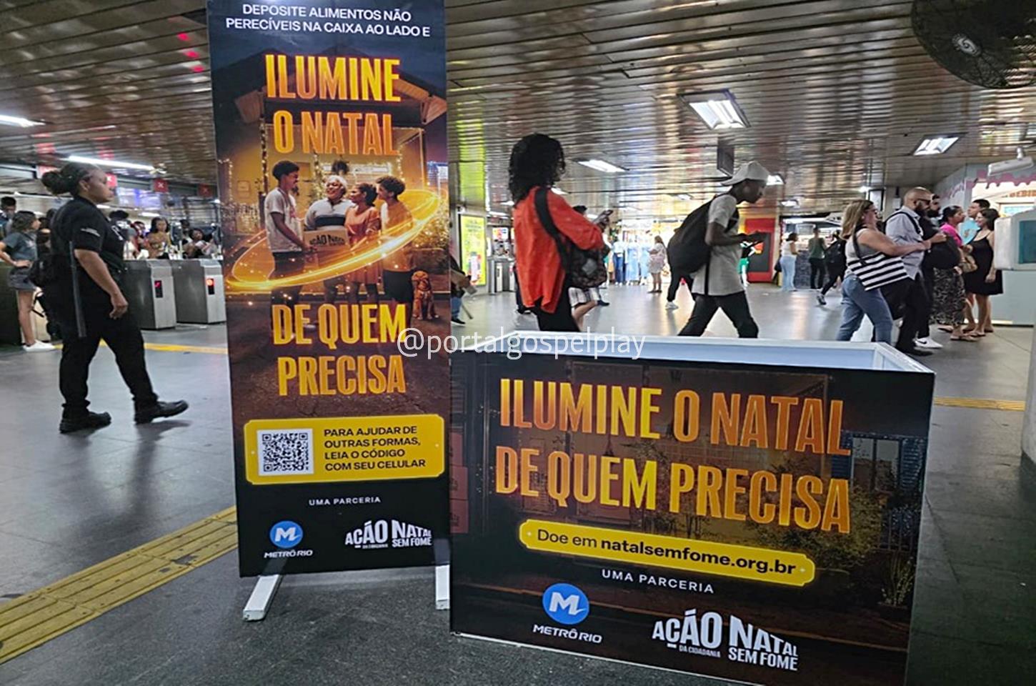 MetrôRio recebe donativos para campanha Natal Sem Fome, da ONG Ação da Cidadania