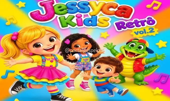 Jessyca Kids celebra 20 anos de carreira com o lançamento do álbum “Jessyca Kids retrô vol. 2”, projeto que resgata clássicos da música infantil gospel