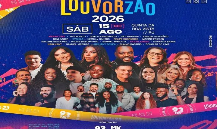 O Rio vai parar: Louvorzão 2026 une grandes nomes do gospel!